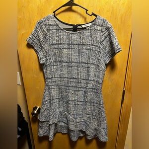 Juniors Blue Tweed Dress